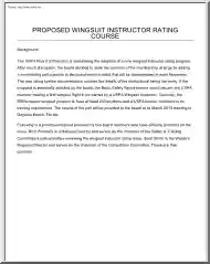 Proposed Wingsuit Instruction Rating Course