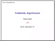 Papp László - Problémák, Algoritmusok