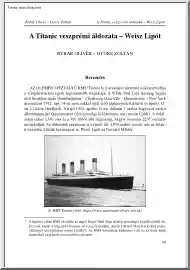 Rybár-Györe - A Titanic veszprémi áldozata, Weisz Lipót