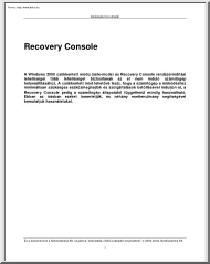 Recovery Console Windows 2000 alatt