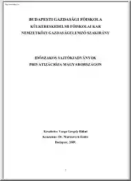 Varga Gergely Bálint - Időszakos sajtókiadványok privatizációja Magyarországon