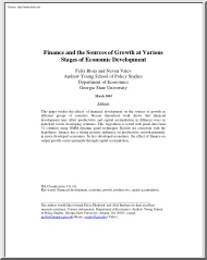 Rioja-Valev - Finance and the Sources of Growth at Various Stages of Economic Development