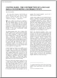 Costing Babel, The Contribution of