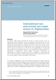 Bellal-Giacca-Maslen - International Law and Armed Non State Actors in Afghanistan