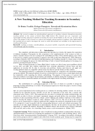 Vasiliki-Panagiota-Maria - A New Teaching Method for Teaching Economics in Secondary Education