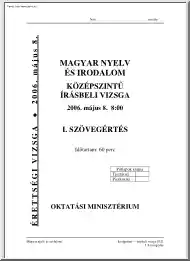 Magyar nyelv és Irodalom