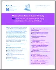 Making Your Website Senior Friendly, Tip Sheet