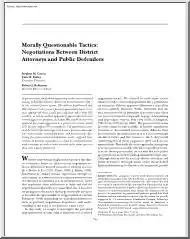 Garcia-Darley-Robinson - Morally Questionable Tactics, Negotiations Between District Attorneys and Public Defenders