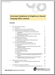 Curriculum Guidelines for English as a Second Language, ESL, Learners