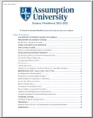 Assumption University, Student Handbook