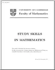 Study Skills in Mathematics