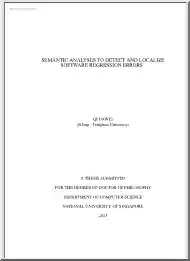 Qi Dawei - Semantic Analyses to detect and localize software regression errors