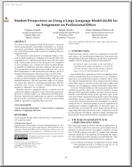 Student Perspectives on Using a Large Language Model (LLM) for an Assignment on Professional Ethics