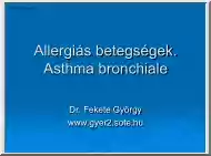 Dr. Fekete György - Allergiás betegségek ellátása, Asthma bronchiale
