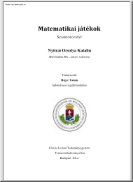 Nyitrai Orsolya Katalin - Matematikai játékok
