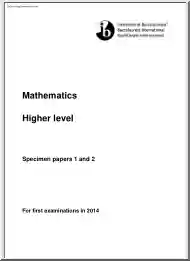 Mathematics Higher Level Specimen Papers