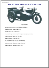 BMW R71 Sidecar Replica Instruction for Motorcycle