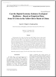Can the Digital Economy Enhance Ecological Resilience, Based on Empirical Data from 53 Cities in the Yellow River Basin of China