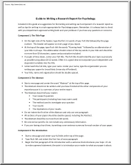 Guide to writing a Psychology research paper