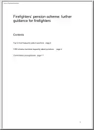 Firefighters Pension Scheme, Further Guidance for Firefighters