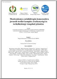 Kovács-Gyuricza - Mezőcsokonya szénhidrogén koncesszióra javasolt terület komplex érzékenységi és terhelhetőségi vizsgálati jelentése