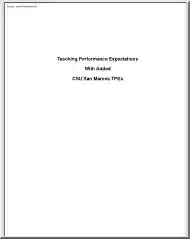 Teaching Performance Expectations With