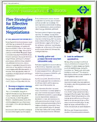 Five Strategies for Effective Settlement Negotiations