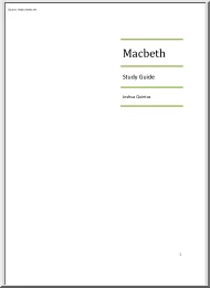 Joshua Quintus - Macbeth, Study Guide