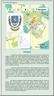 Vácegres térképe és rövid története